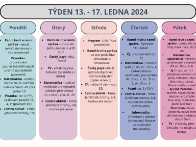 Shrnutí týdne  13. - 17. ledna